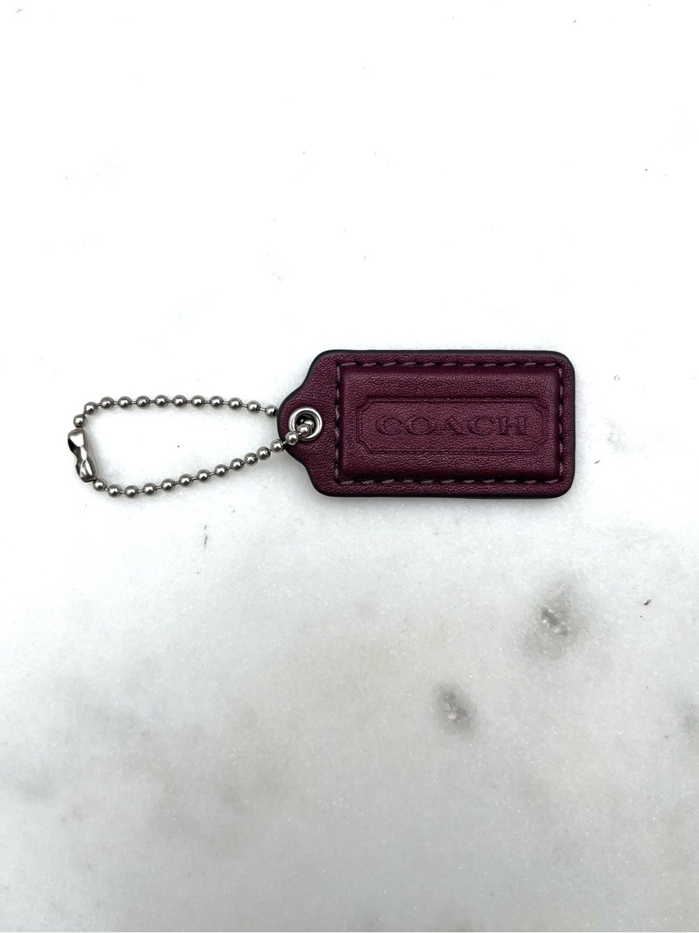 COACH Vintage Metallic Hang Tag, Maroon Purple